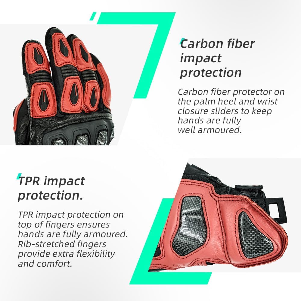 Motorcycle gloves suitable for youth riders