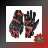 Armored motorcycle gloves with reinforced knuckle protection