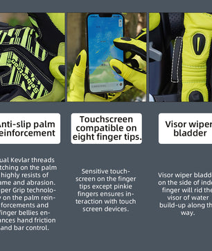 Motorcycle gloves designed for winter riding