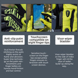 Motorcycle gloves designed for winter riding