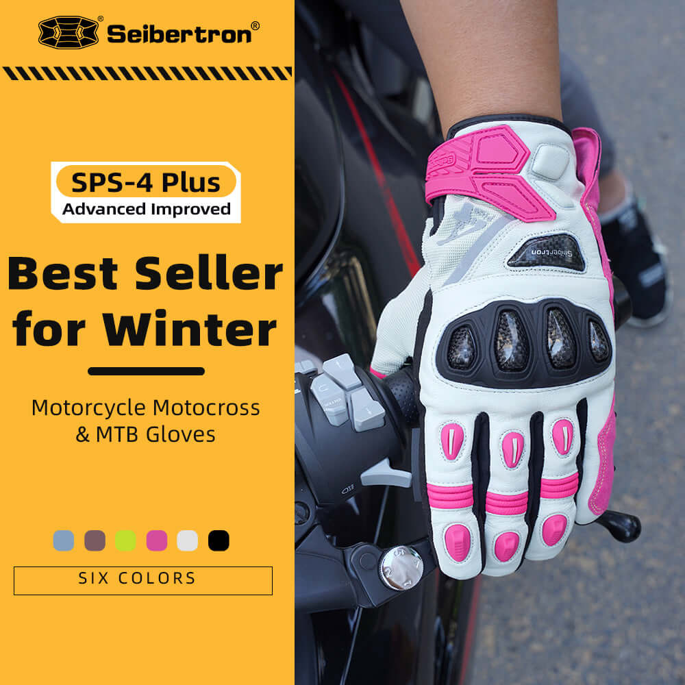 Cold weather motorcycle gloves for winter protection