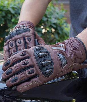 Insulated moto winter gloves for cold rides