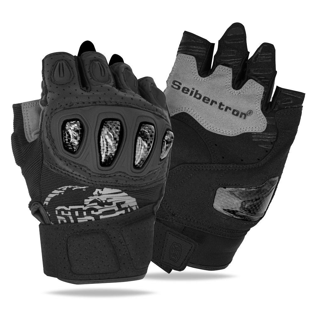 Seibertron SPS - 5 Adult Fingerless Motorcycle Motorcross Cycling Gloves Half Finger MTB Off - Road Riding Glove - Seibertron
