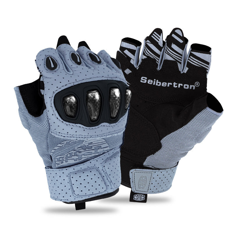 bicycle half finger gloves Seibertron SPS-5 Adult Fingerless Motorcycle Motorcross Cycling Gloves Half Finger MTB Off-Road Riding Glove