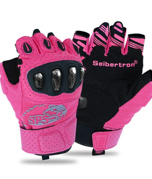 Seibertron SPS - 5 Adult Fingerless Motorcycle Motorcross Cycling Gloves Half Finger MTB Off - Road Riding Glove - Seibertron