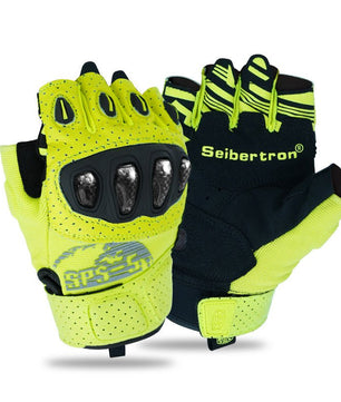 Seibertron SPS - 5 Adult Fingerless Motorcycle Motorcross Cycling Gloves Half Finger MTB Off - Road Riding Glove - Seibertron