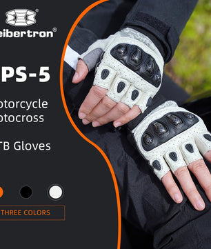 Seibertron SPS - 5 Adult Fingerless Motorcycle Motorcross Cycling Gloves Half Finger MTB Off - Road Riding Glove - Seibertron