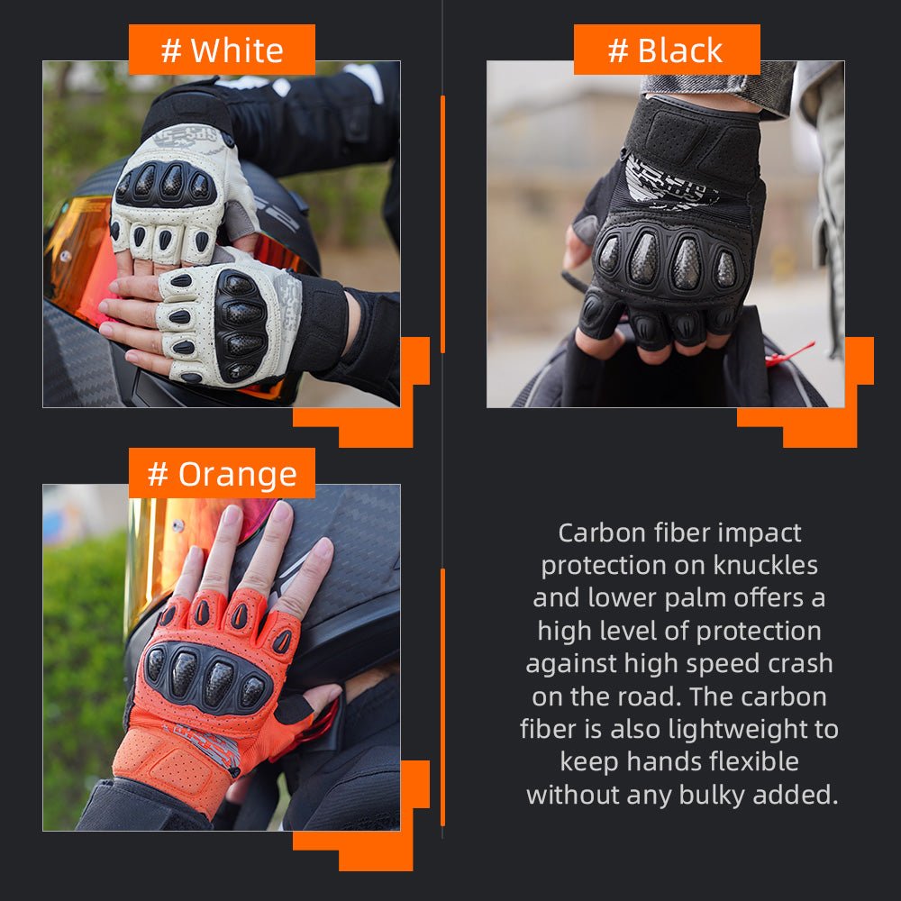 Seibertron SPS - 5 Adult Fingerless Motorcycle Motorcross Cycling Gloves Half Finger MTB Off - Road Riding Glove - Seibertron