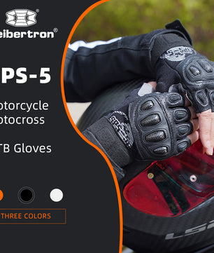 Seibertron SPS-5 Adult Fingerless Motorcycle Motorcross Cycling Gloves Half Finger MTB Off-Road Riding Glove - Seibertron