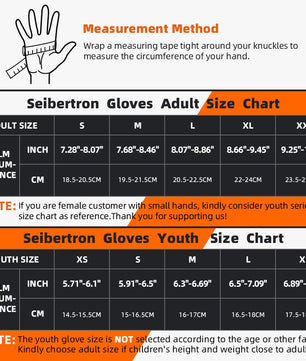 Seibertron SPS - 5 Adult Fingerless Motorcycle Motorcross Cycling Gloves Half Finger MTB Off - Road Riding Glove - Seibertron