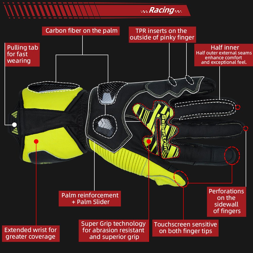 Versatile motorcycle gloves suitable for all seasons