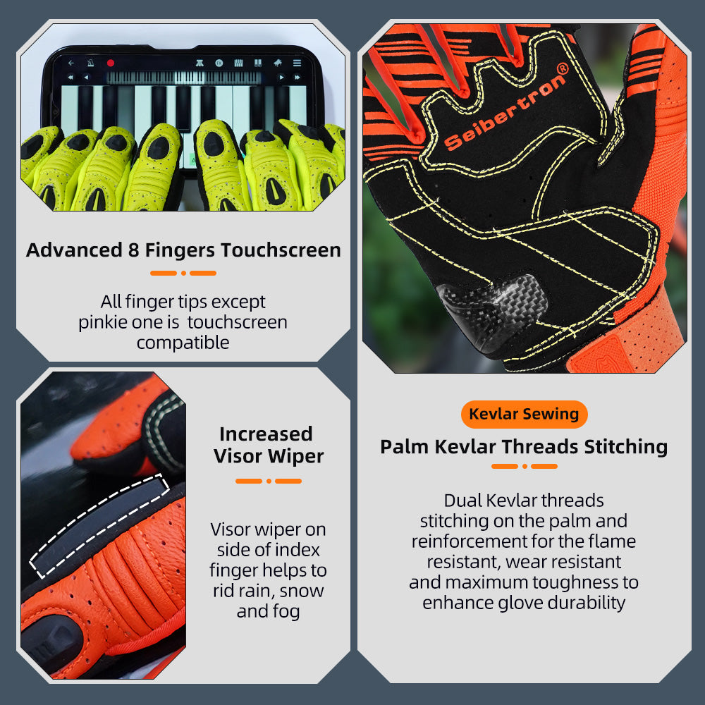 Guantes para moto con buen agarre