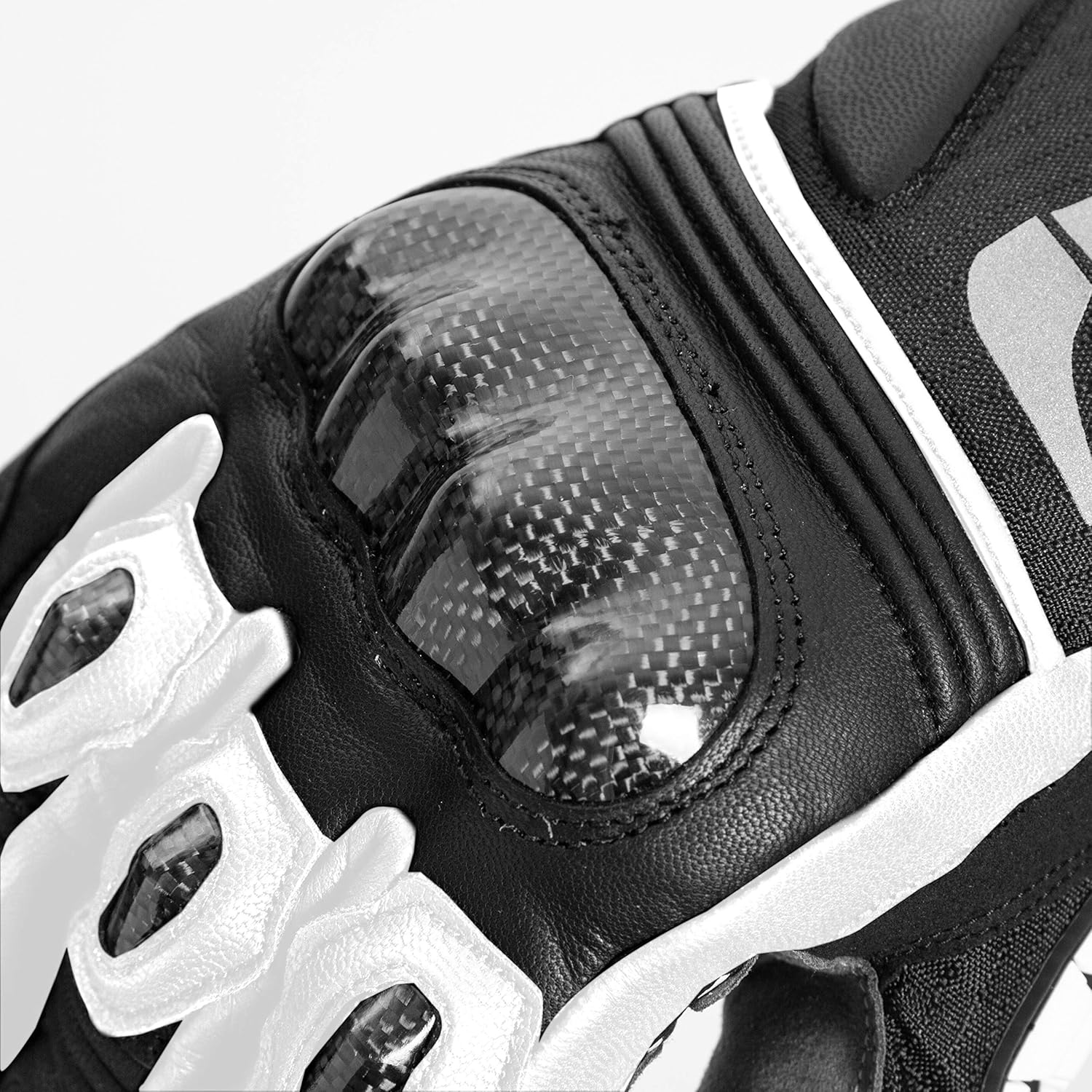 Seibertron SPW-2 Carbon Fiber Hard Knuckle Waterproof Touchscreen Leather Motorcycle Gloves - Seibertron