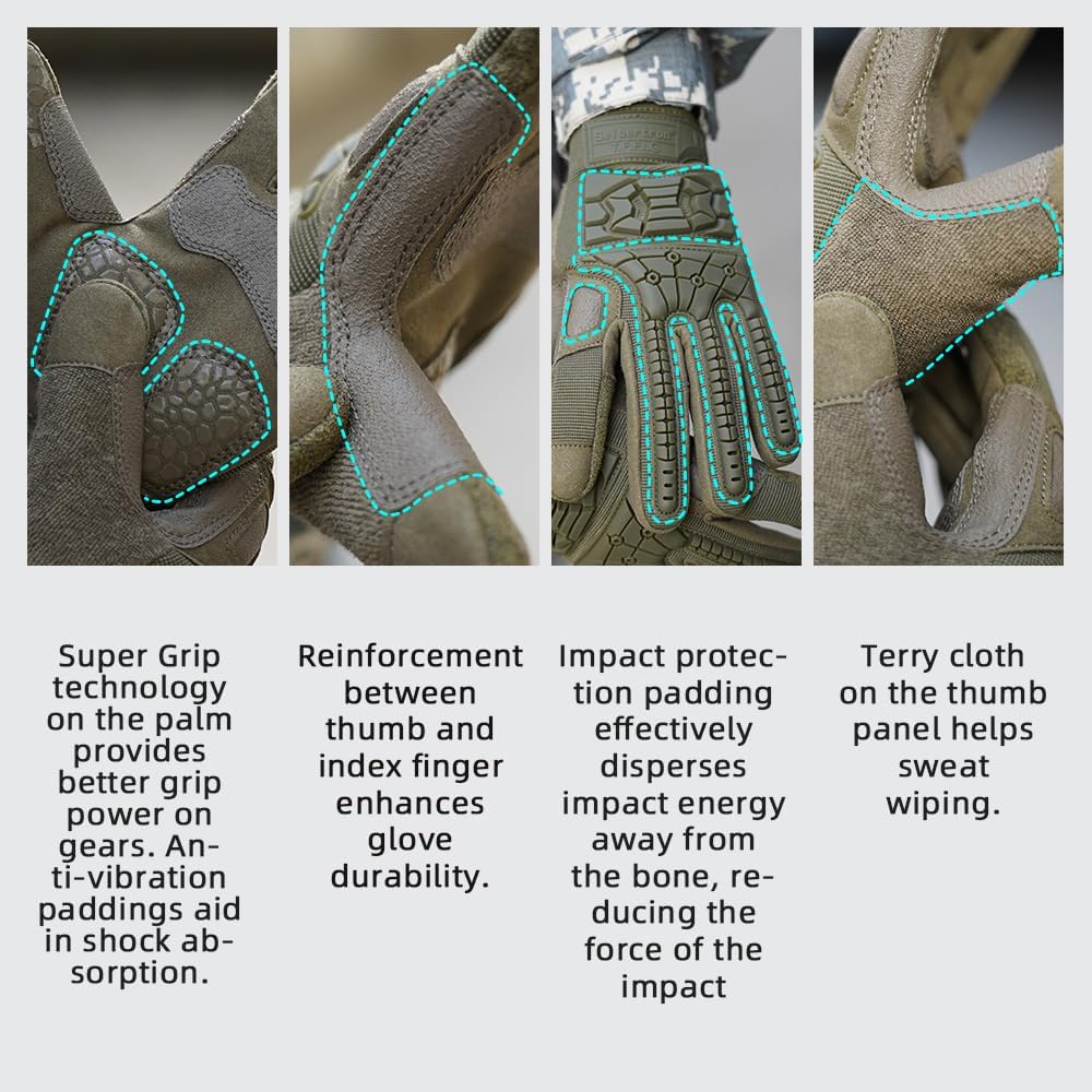 Impact-resistant airsoft and paintball gloves for extreme conditions