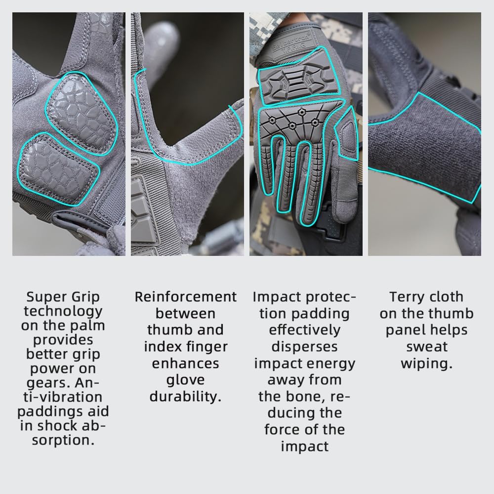 Water-resistant tactical gloves designed for motorcycle riders
