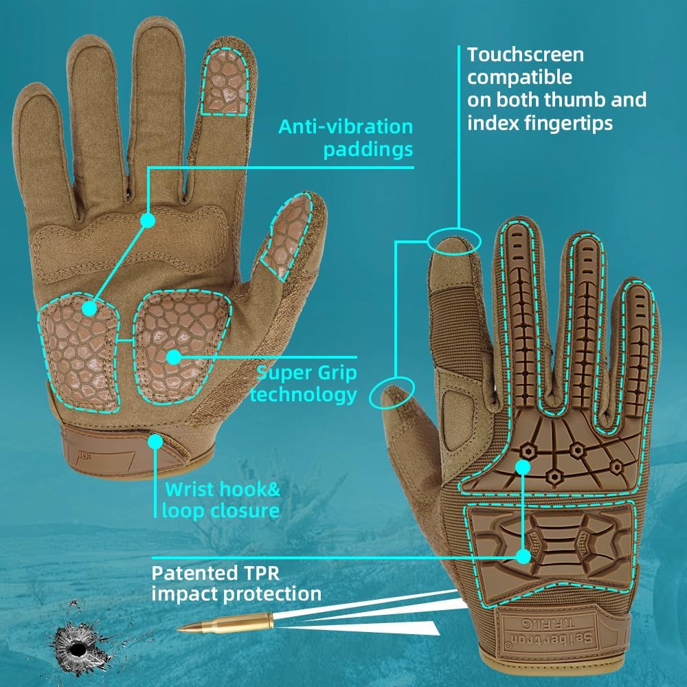 Seibertron tactical gloves designed for outdoor sports and rugged activities