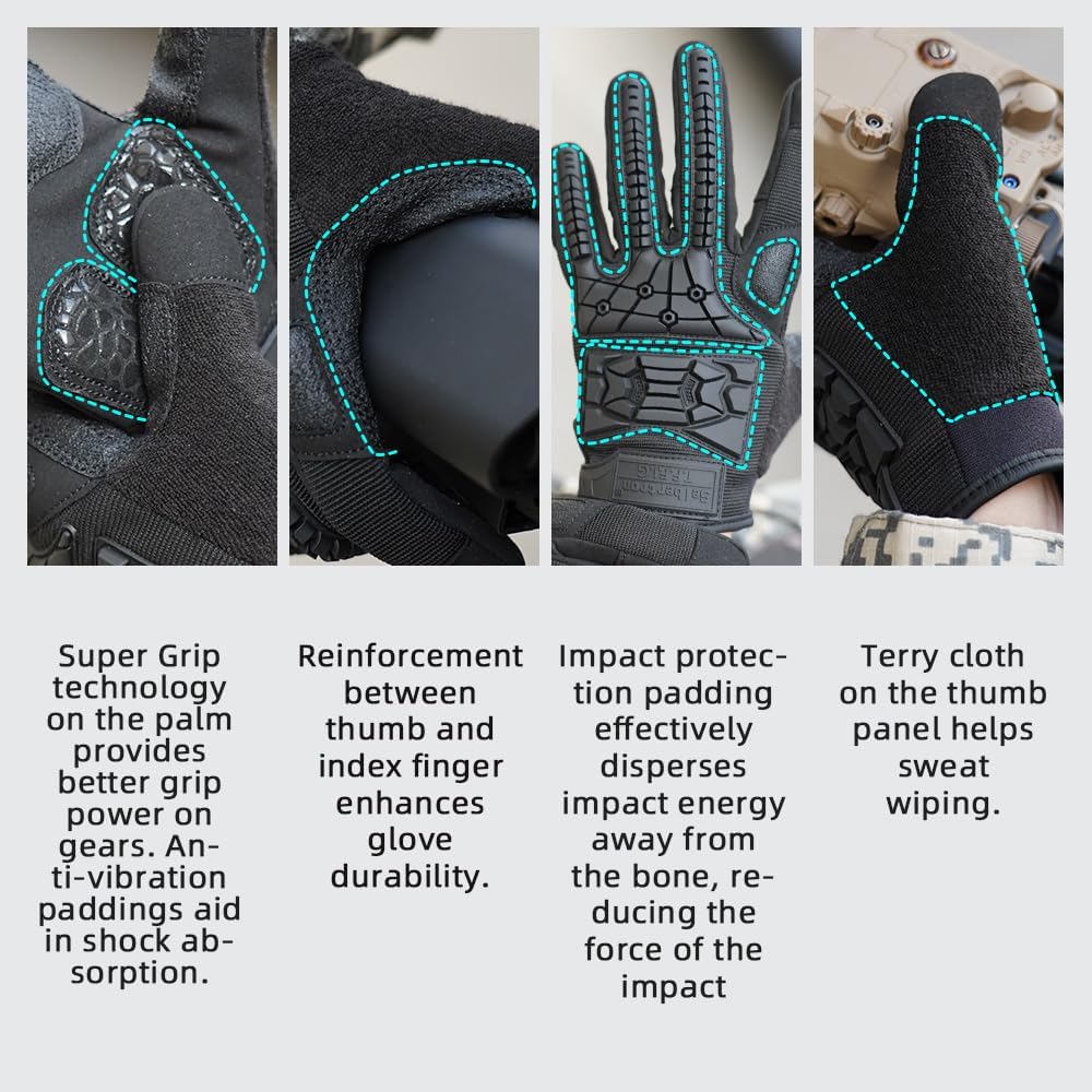 Durable combat gloves designed for shooting sports and military training