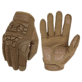 Durable tactical military gloves with flexible rubber knuckles for impact protection