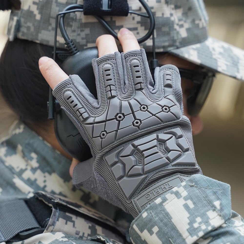 Seibertron T.H.F.I.G 2.0 Men's Tactical Gloves Flexible Rubber Knuckle Protective for Hunting Hiking Airsoft Paintball Motorcycle Motorbike Riding Outdoor Gloves - Seibertron