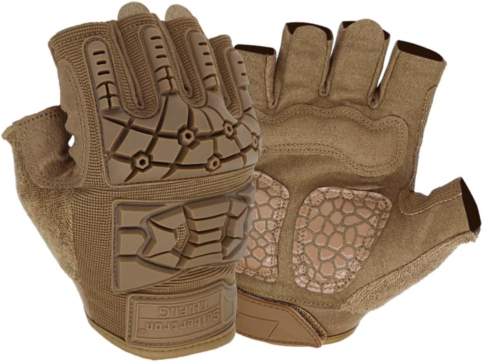 tactical fingerless gloves​