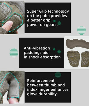 Combat-ready tactical gloves with flexible rubber knuckles