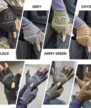 Protective rubber-knuckle gloves for tactical and outdoor use