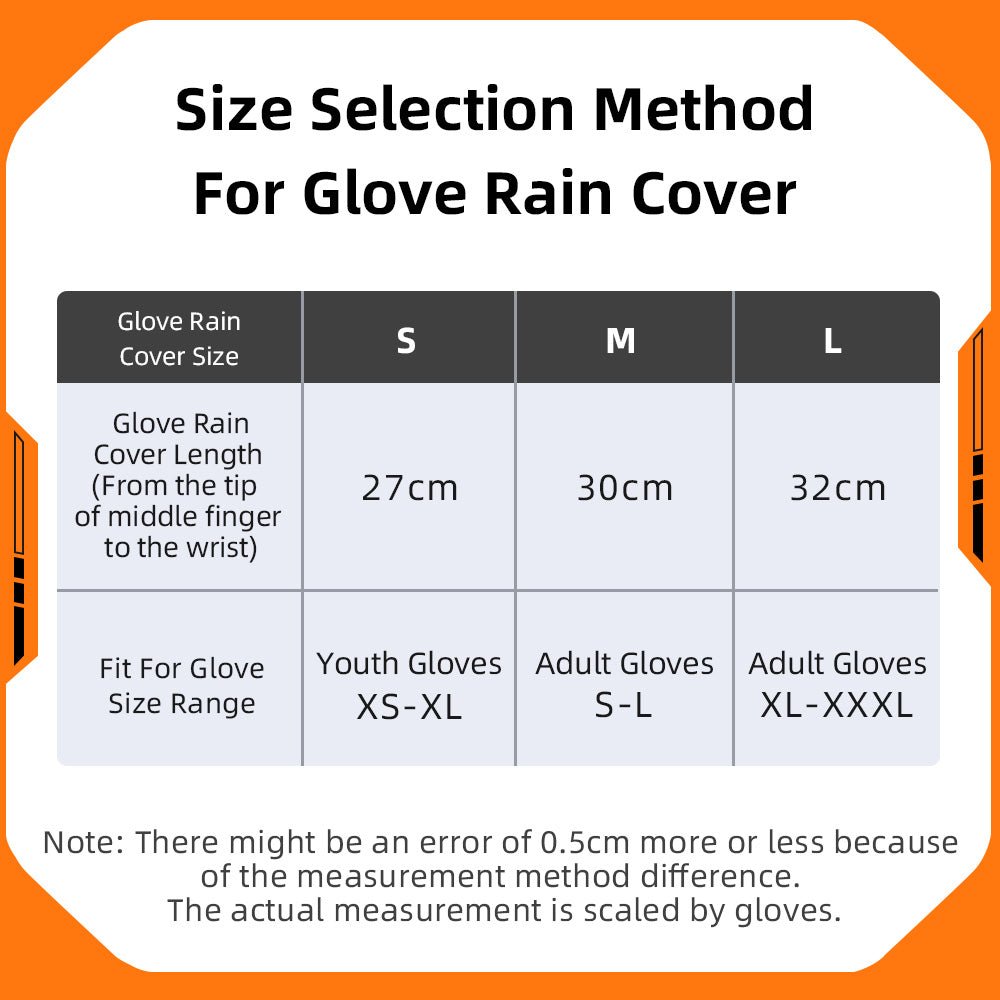 Seibertron Waterproof Windproof Motorcycle Glove Rain Cover - Seibertron