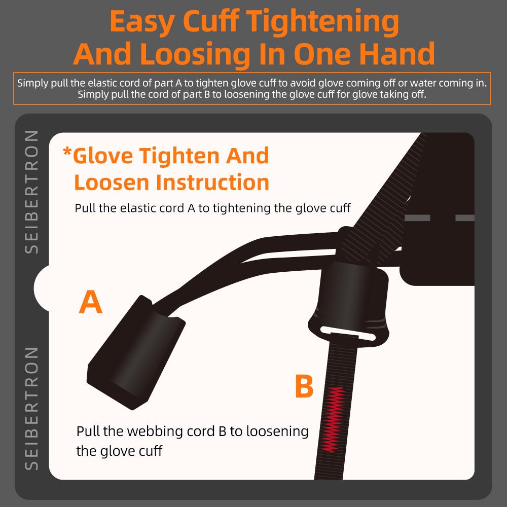 Seibertron Waterproof Windproof Motorcycle Glove Rain Cover - Seibertron