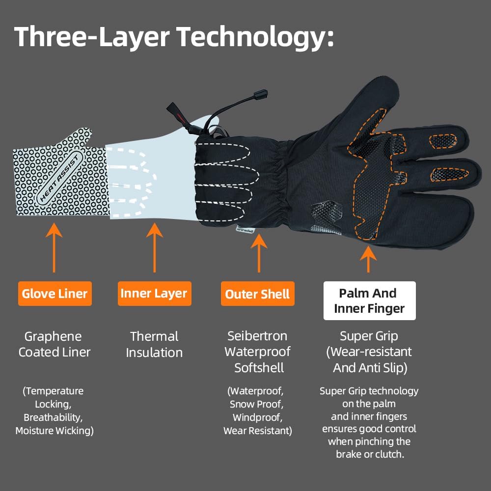 Seibertron Waterproof Windproof Motorcycle Glove Rain Cover - Seibertron