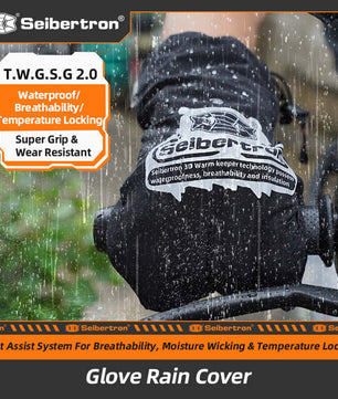 Seibertron Waterproof Windproof Motorcycle Glove Rain Cover - Seibertron