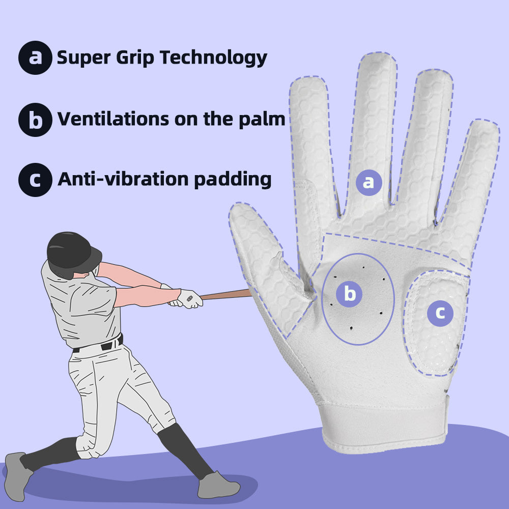 batting gloves white