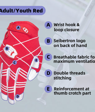 batting gloves red