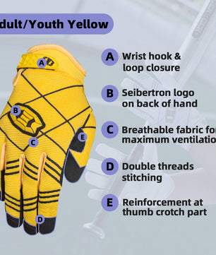 batting gloves yellow