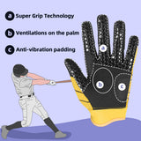 youth yellow batting gloves