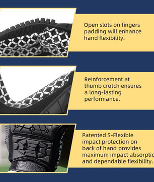 Football lineman gloves with added hand protection