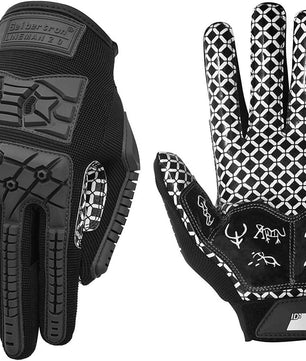 Football gloves suitable for lineman positions