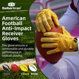 Seibertron Youth G.A.R.G 2.0 Gel-Filled Anti-Impact Ultra-Stick Football Receiver Gloves – Patented Technology for Maximum Grip & Protection - Seibertron