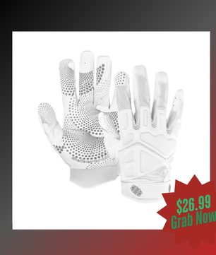 cheap white football gloves