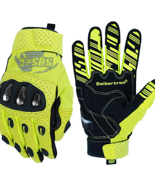 Seibertron Youth SPS-2/SPS-5 Unisex Touchscreen Motorcycle Gloves for Road Racing and MTB Sports - Seibertron