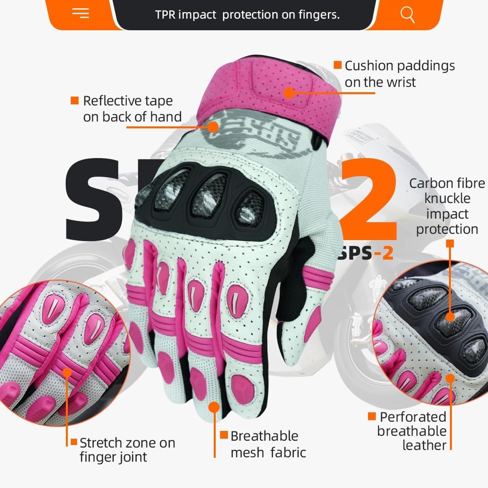 Seibertron Youth SPS-2/ SPS-5 Unisex Touchscreen Road Racing Motorcycle Gloves MTB Sports - Seibertron