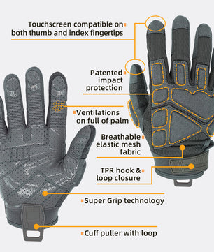 Seibertron成人或青少年S.O.L.A.G运动户外防水全指及半指触屏手套