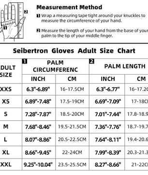 Seibertron成人或青少年S.O.L.A.G运动户外防水全指及半指触屏手套