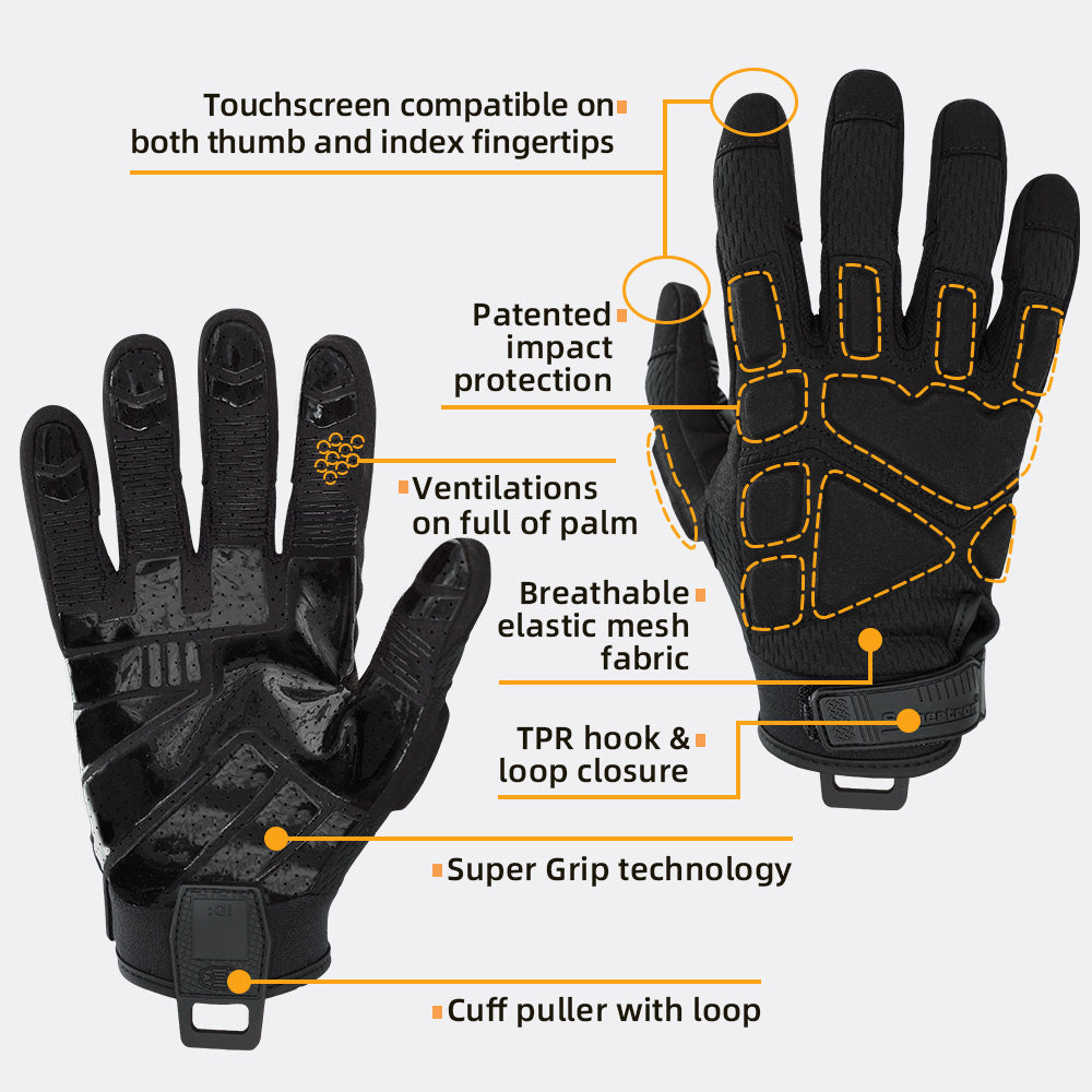 Seibertron Adult Or Youth S.O.L.A.G 2.0 Breathable Sports Outdoor Water Resistant Full Finger Touchscreen Gloves