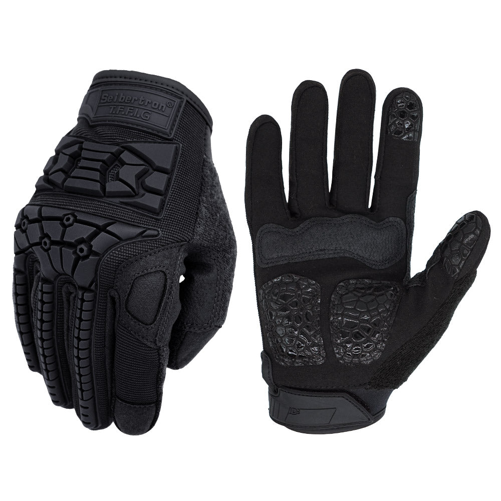 Seibertron T.F.F.I.G 2.0 Men's Tactical Gloves Flexible Rubber for Hunting Hiking Airsoft Paintball Motorcycle Motorbike Riding Outdoor Gloves