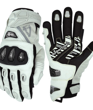 Motorcycle gloves with carbon fiber protection