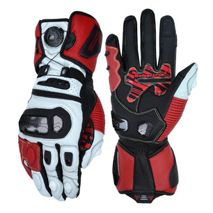 Seibertron SPS-6 All-Season Leather Motorcycle Gloves with Carbon Fiber Protection, Breathable Design, and Anti-Slip Grip – Perfect for Road Racing, Track Riding, and Long-Distance Touring