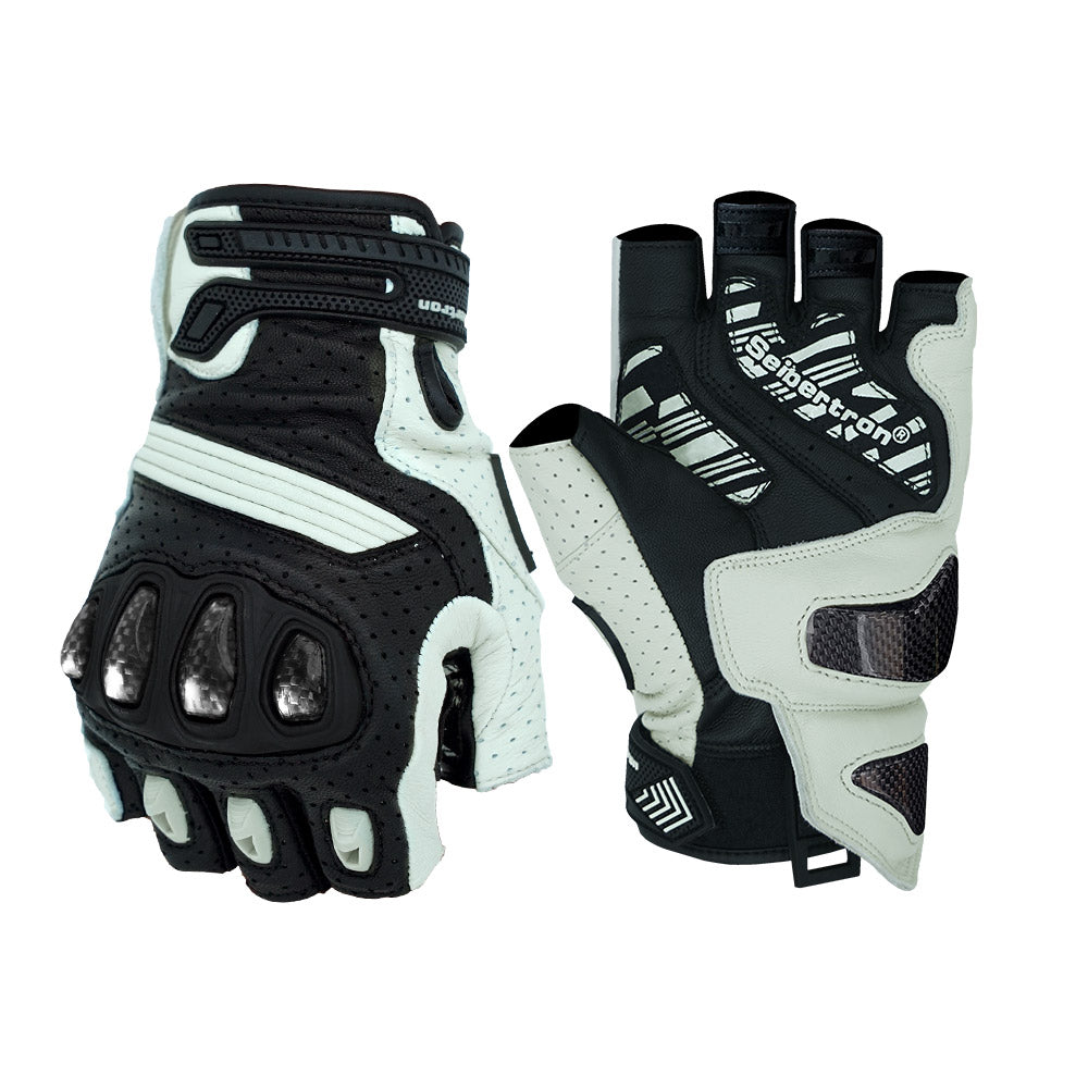 Seibertron Summer Motorcycle Carbon Fiber Anti-Slip Soft Breathable Half-Finger Riding Gloves SPS-9