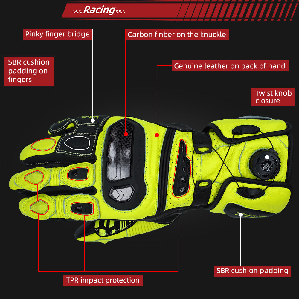 All-season motorcycle gloves for year-round riding