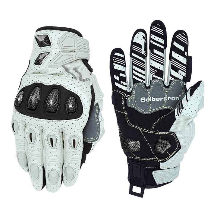 Seibertron SPS-7 motorcycle riding gloves with carbon fiber protection