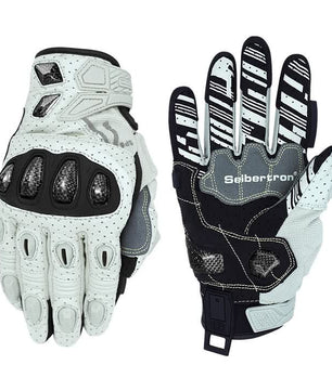 Seibertron SPS-7 motorcycle gloves in White